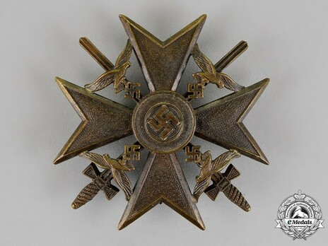 Spanish Cross in Bronze with Swords Obverse