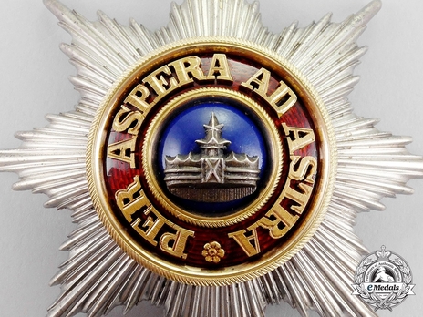 Order of the Wendish Crown, Civil Division, Grand Cross Breast Star (with silver crown) Obverse