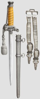 German Army Ernst Pack & Söhne-made Officer’s Dagger Obverse with Scabbard