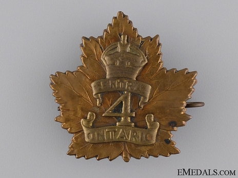 4th Infantry Battalion Officers Cap Badge Obverse