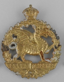 198th Infantry Battalion Other Ranks Cap Badge Reverse