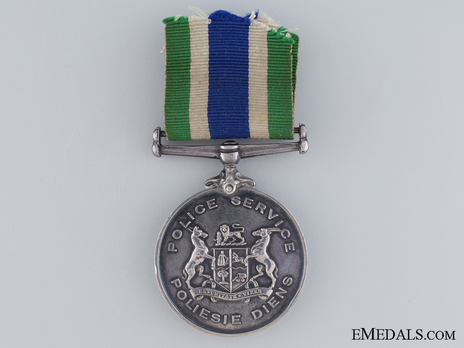 South African Police Medal for Faithful Service (Named) Obverse