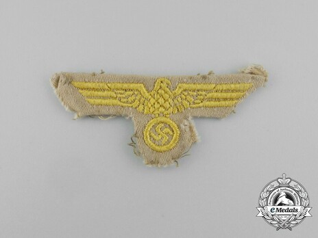 Afrikakorps Kriegsmarine Gold On Brown Cloth Cap Eagle Insignia Obverse