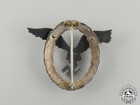 Pilot Badge, by Berg & Nolte (in nickel silver) Reverse