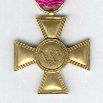 Long Service Cross for Officers for 25 Years (in silver gilt) Reverse