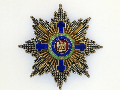 The Order of the Star of Romania, Type I, Military Division, Grand Cross Breast Star Obverse