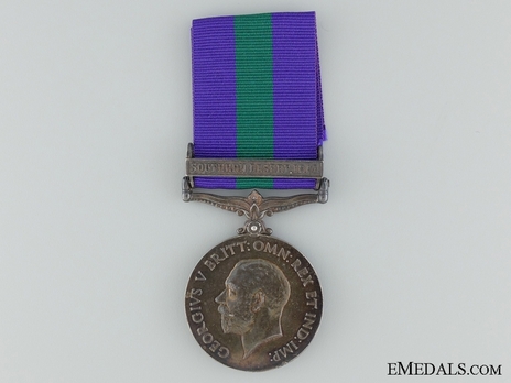 Silver Medal (with "SOUTHERN DESERT IRAQ” clasp) (1918-1930) Obverse