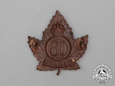 18th Infantry Battalion Other Ranks Cap Badge Reverse