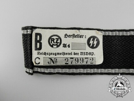 Allgemeine SS 8th Standarte Cuff Title Reverse