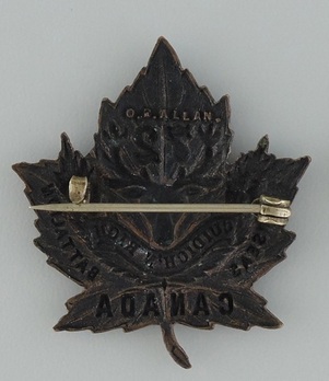 72nd Infantry Battalion Other Ranks Collar Badge Reverse