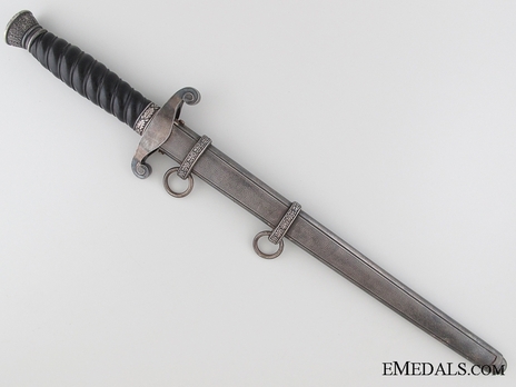 German Railway Protection 1st Pattern Leader Dagger Reverse in Scabbard