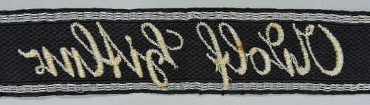 Waffen-SS Leibstandarte SS Adolf Hitler NCO/EM's Cuff Title (RZM machine-embroidered version) Reverse