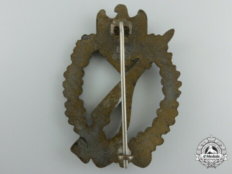 Infantry Assault Badge, by F. Linden (in bronze) Reverse