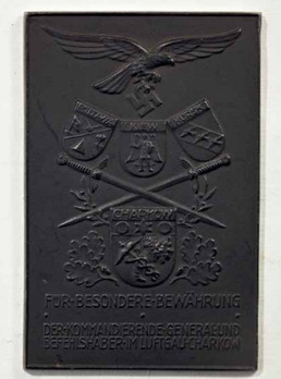 Honour Plaque of Air District Kharkov Obverse