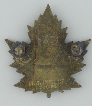 12th Mounted Rifle Battalion Other Ranks Collar Badge Reverse