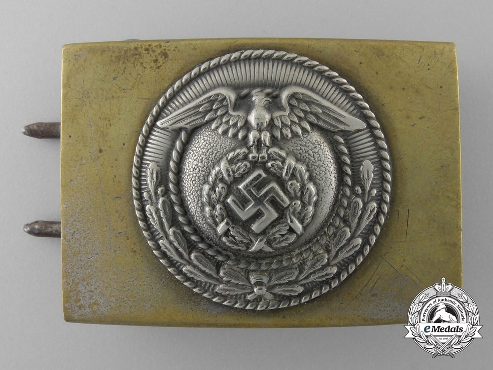 Hj non officer pre 1933 belt buckle bronzed nickel silver obverse