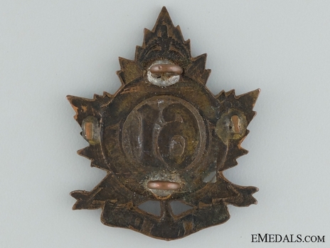 102nd Infantry Battalion Officers Cap Badge Reverse