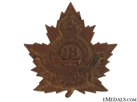 93rd Infantry Battalion Other Ranks Cap Badge Obverse