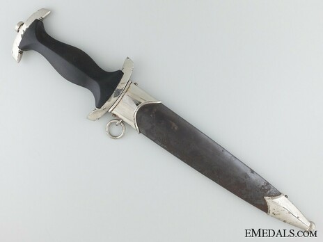 Allgemeine SS M33 RZM Marked Service Dagger (by Weyersberg, Kirschbaum & Cie) Reverse in Scabbard