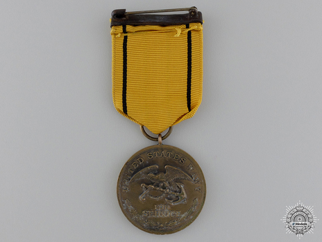 Bronze Medal (for Navy, 1913-) (with 1st style ribbon) Reverse