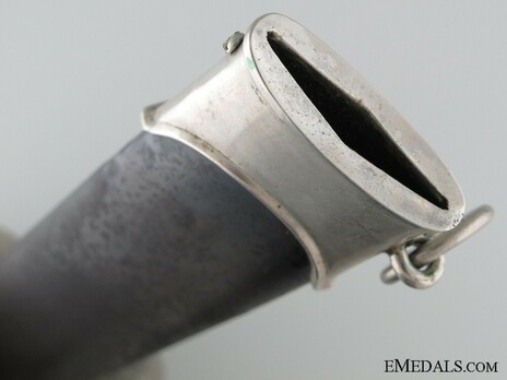 Allgemeine SS M33 RZM Marked Service Dagger (by Robert Klaas) Scabbard Throat Detail