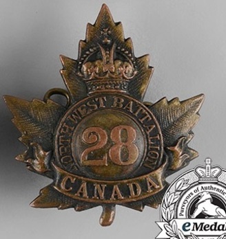 28th Infantry Battalion Other Ranks Cap Badge Obverse