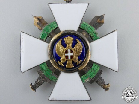 Order of the Roman Eagle, Commander Cross (with wreath and swords) Obverse