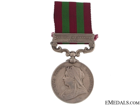 Silver Medal (with "RELIEF OF CHITRAL 1895" clasp) (1896-1901) Obverse