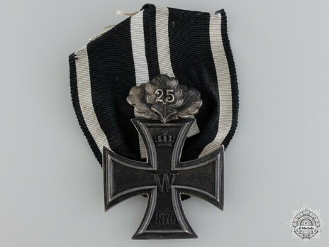 Iron Cross 1870, II Class (with oak leaves & jubilee number) Obverse