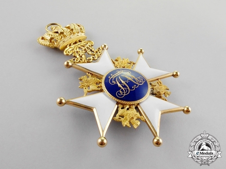 Order of the Wendish Crown, Civil Division, Grand Cross (with gold crown) Reverse