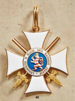 Order of Philip the Magnanimous, Type II, Grand Cross with Swords (in gold) Reverse