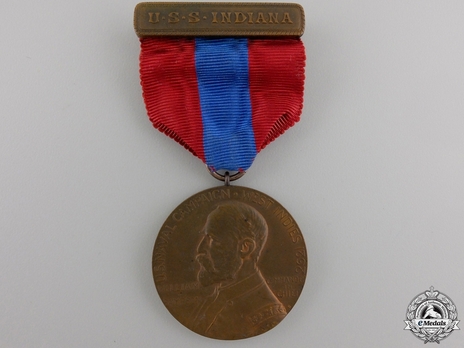 West Indies Campaign Medal (for U.S.S. Indiana) Obverse