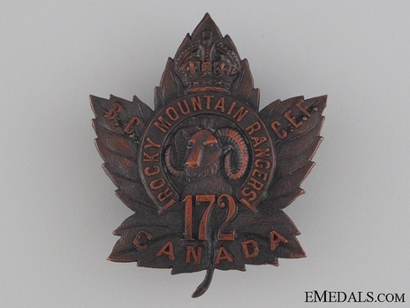 172nd Infantry Battalion Other Ranks Cap Badge Obverse