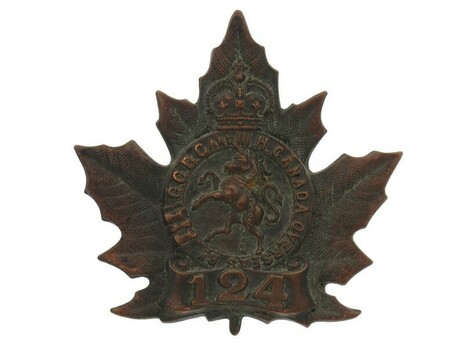 124th Infantry Battalion Other Ranks Cap Badge Obverse