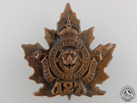 127th Infantry Battalion Other Ranks Cap Badge Obverse