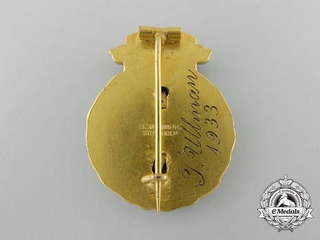 Pistol Shooting Badge Reverse