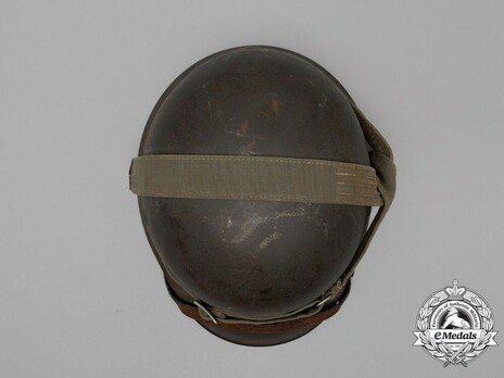 German Army Steel Helmet M40 (Camouflage Strap version) Top