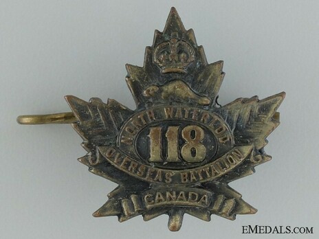 118th Infantry Battalion Other Ranks Cap Badge Obverse