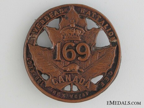 169th Infantry Battalion Other Ranks Cap Badge (Void) Obverse