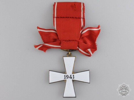 Order of the Cross of Liberty, Military Division, II Class Commander (1941) Reverse