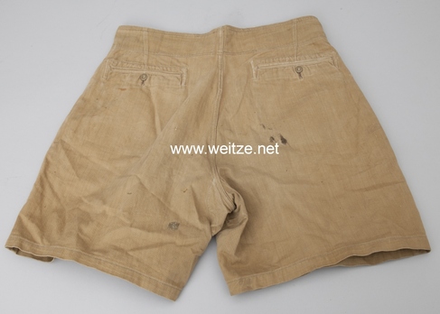 Afrikakorps Kriegsmarine Brown Shorts Reverse