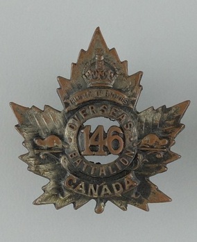 146th Infantry Battalion Other Ranks Collar Badge (Void) Obverse