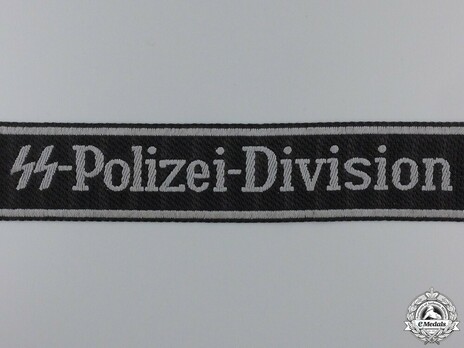 Waffen-SS Polizei-Division NCO/EM's Cuff Title (BeVo weave version) Obverse