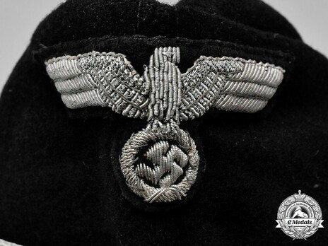 German Army Panzer Reconnaissance Officer's Field Cap M38 Eagle Detail