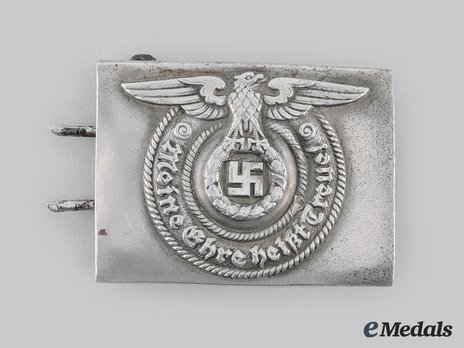 Waffen-SS NCO/EM's Belt Buckle, by Overhoff & Cie. (nickel-silver) Obverse