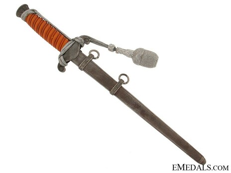 German Army WKC-made Late Version Officer’s Dagger Reverse in Scabbard