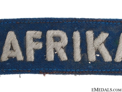 Afrikakorps Luftwaffe Officer's 'Afrika' Cuff Title Obverse Detail