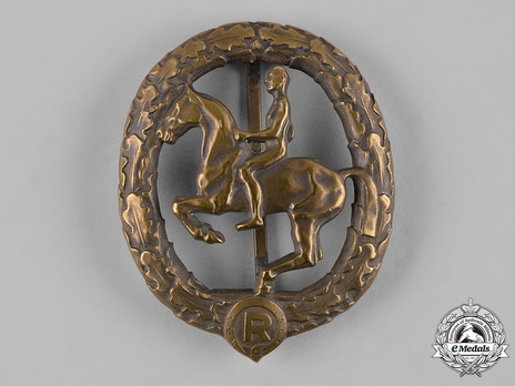 German Horseman's Badge, in Gold (in tombac) Obverse