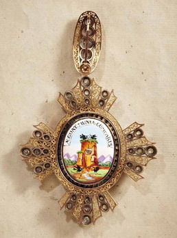 Order of Saint Catherine, Lesser Cross Badge (in gold and diamonds, second half 19th century) Reverse