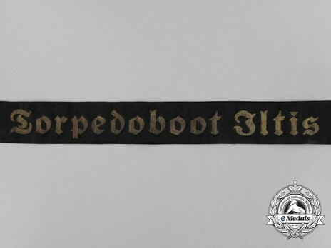 Kriegsmarine Torpedoboot Iltis Cap Tally Ribbon Obverse